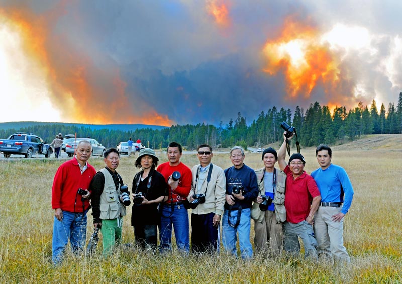 Group pic infront of forest fire.jpg